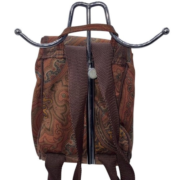 ETRO Mini Backpack Bag All-over Paisley Pattern Nylon Brown main image 10